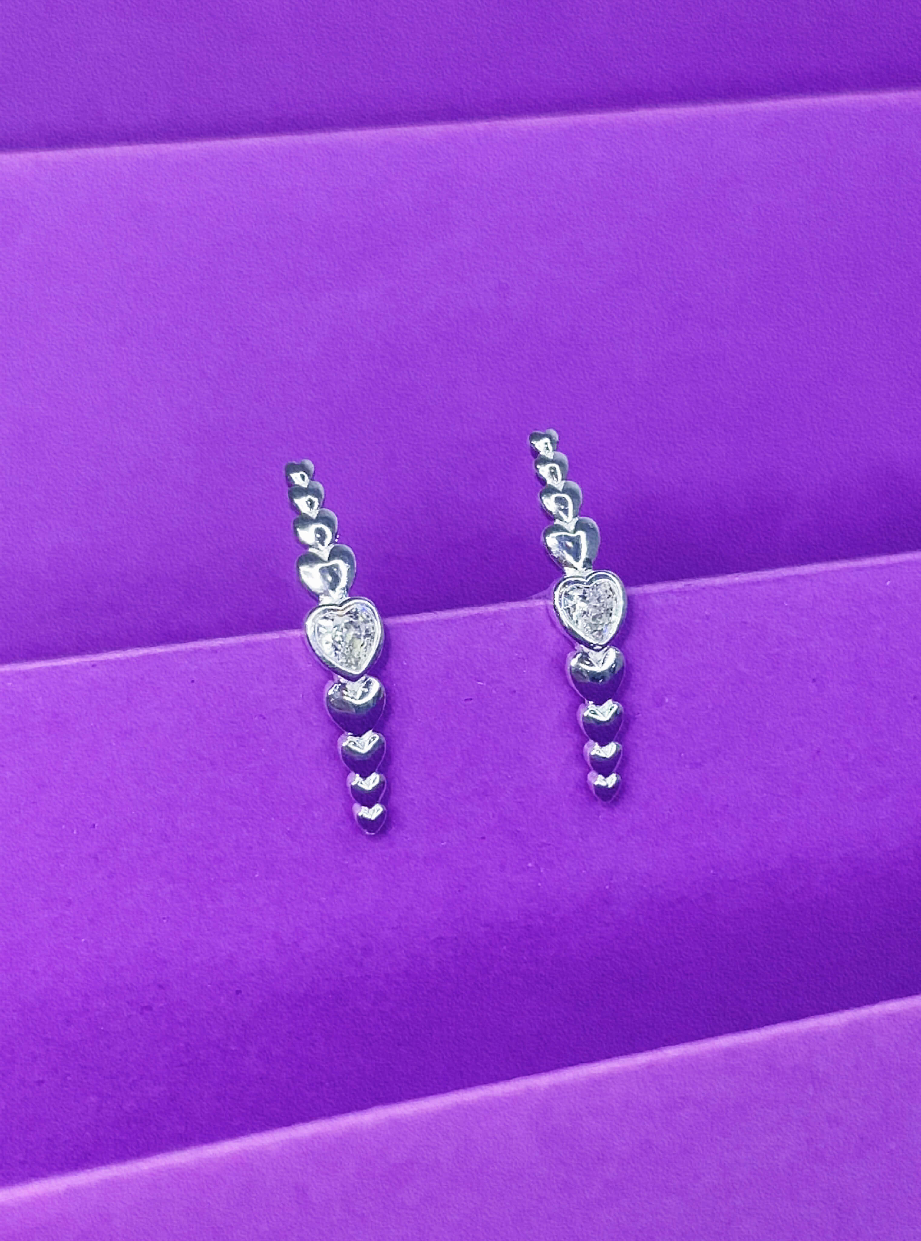 Ear Cuff Coração de Cristal