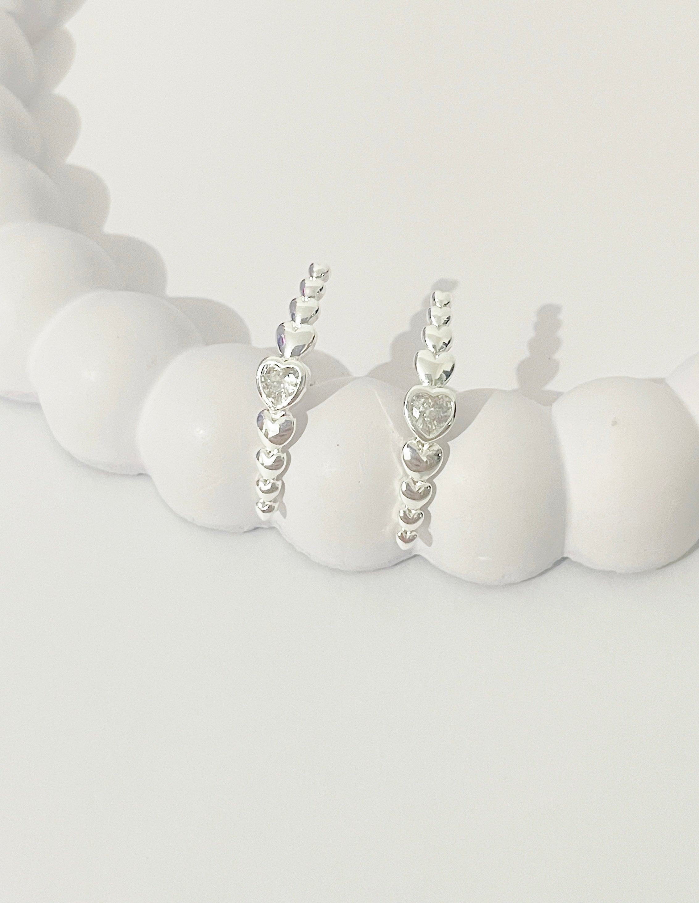 Ear Cuff Coração de Cristal