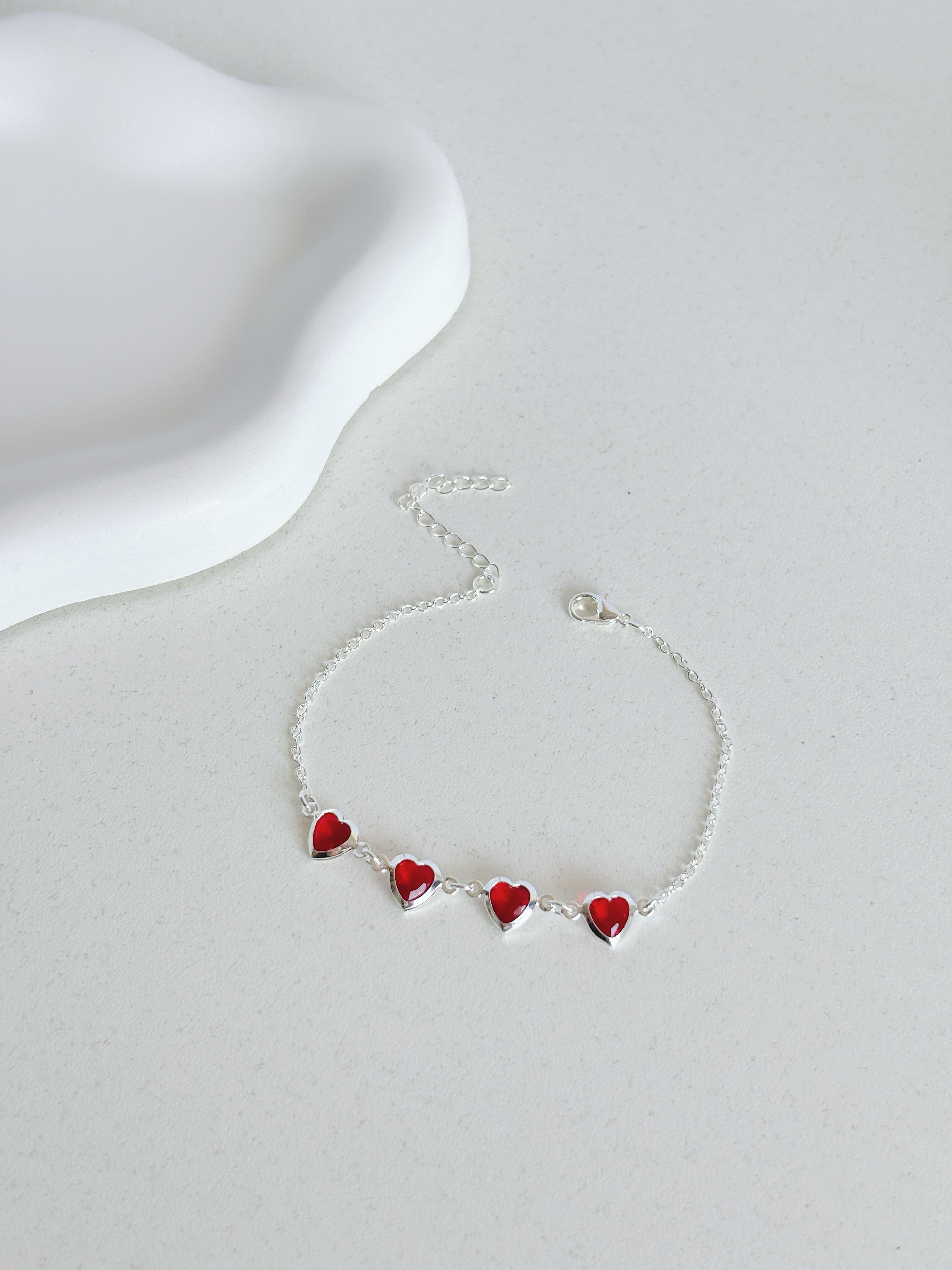 Pulseira Hearts Vermelha