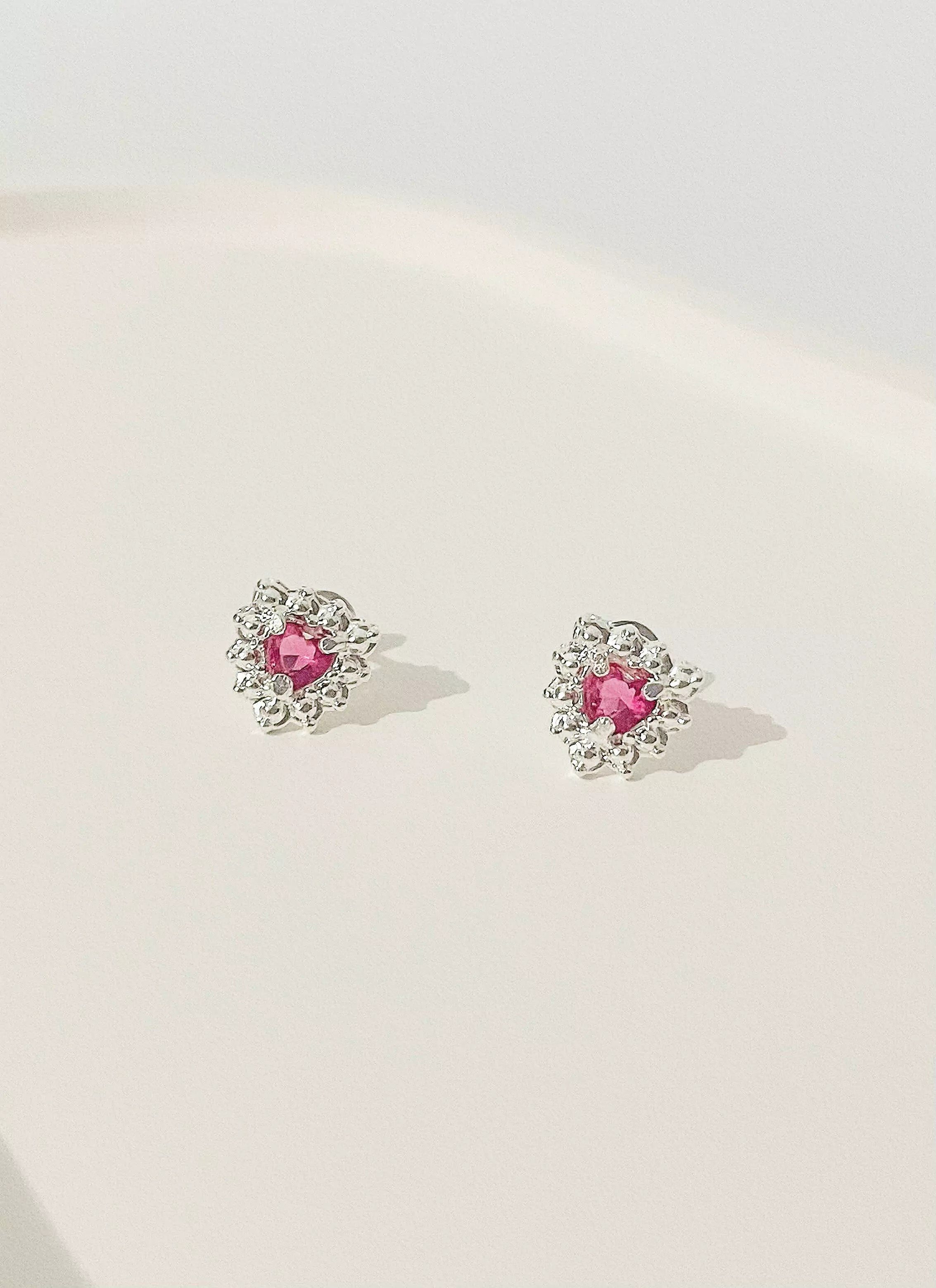 Brinco Brilhante Rosa Fucsia