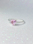 Anel Torcido Coração (Rosa) (18/19)