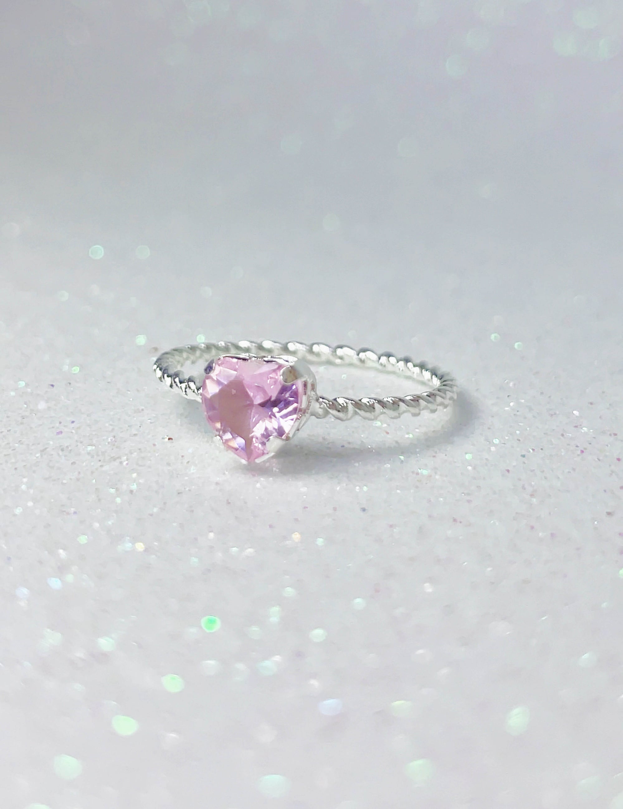 Anel Torcido Coração (Rosa) (18/19)