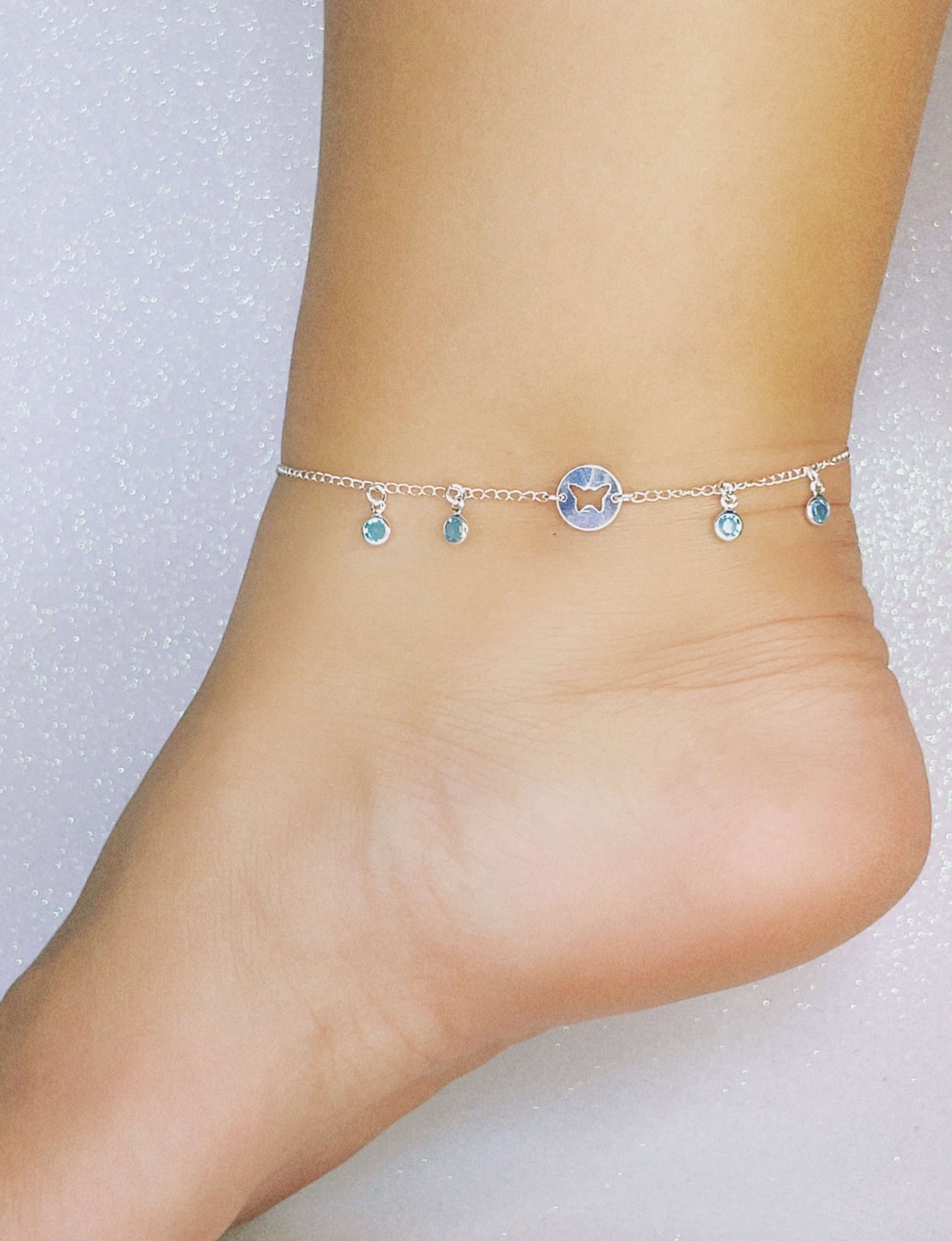 Tornozeleira Borboleta (Azul)