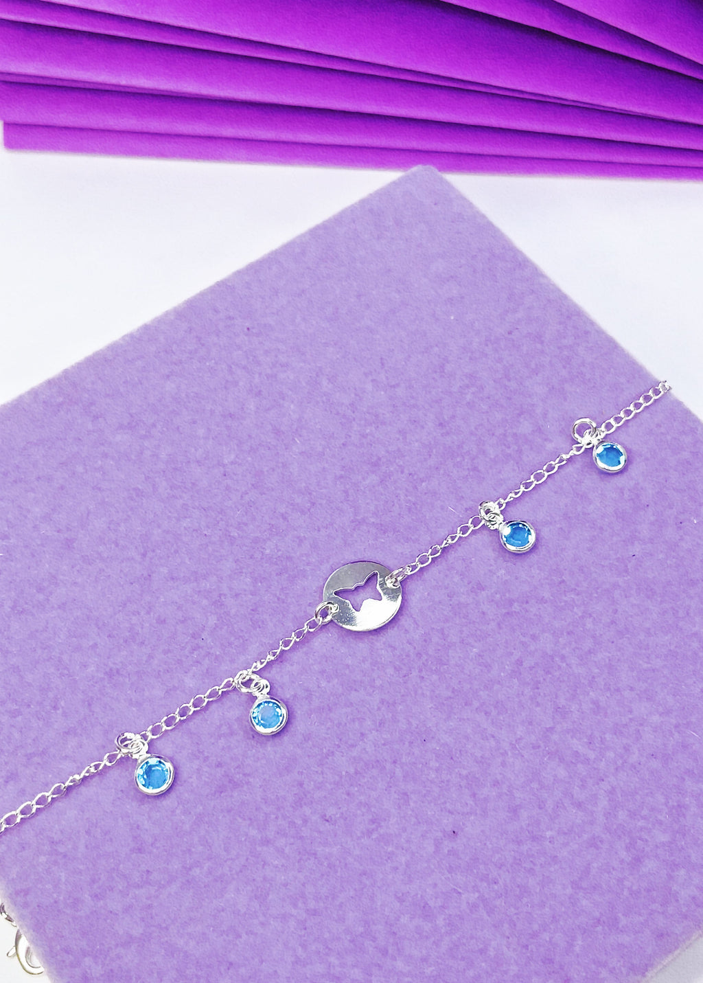 Tornozeleira Borboleta (Azul)