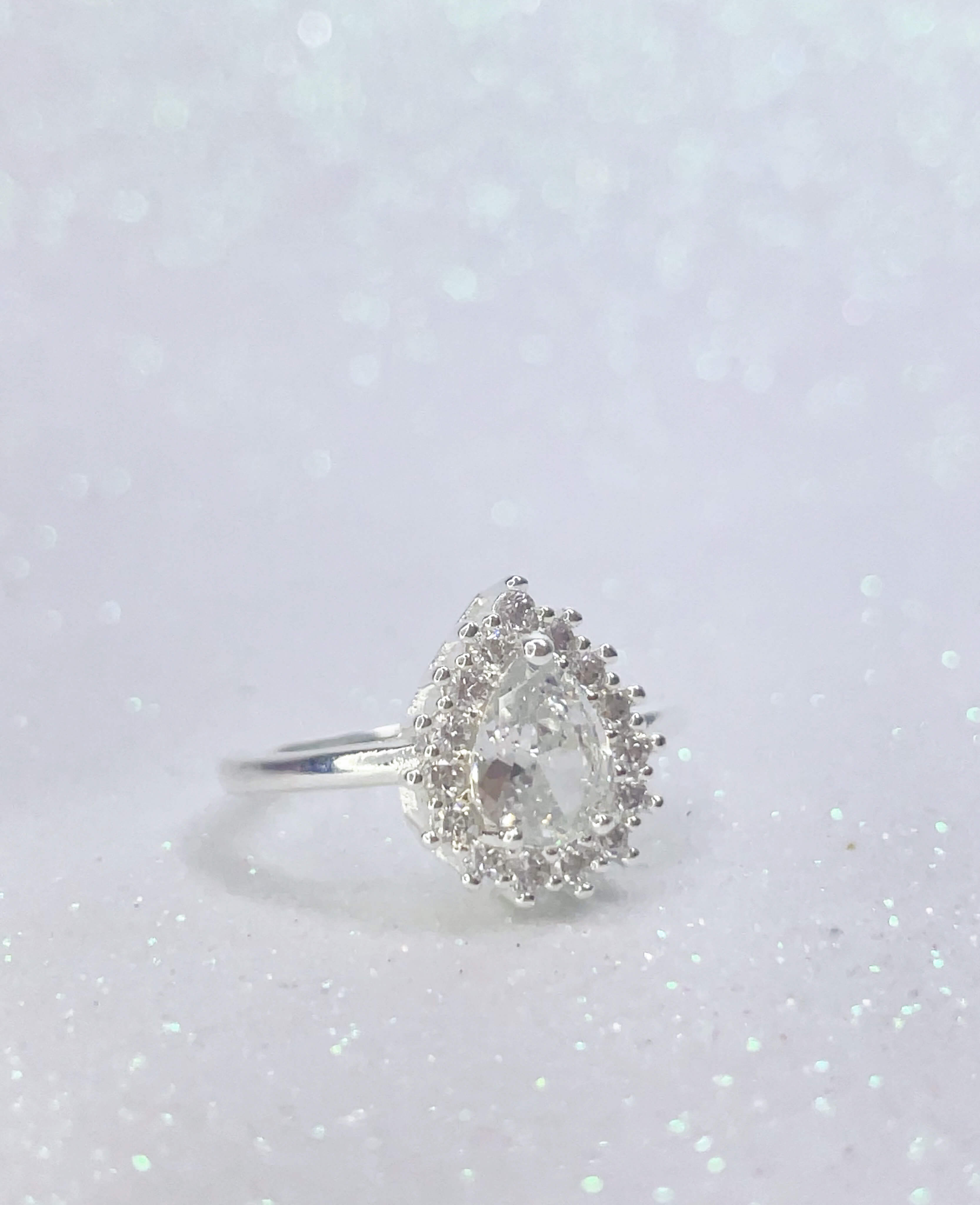 Anel Gota Cristal Cravejado