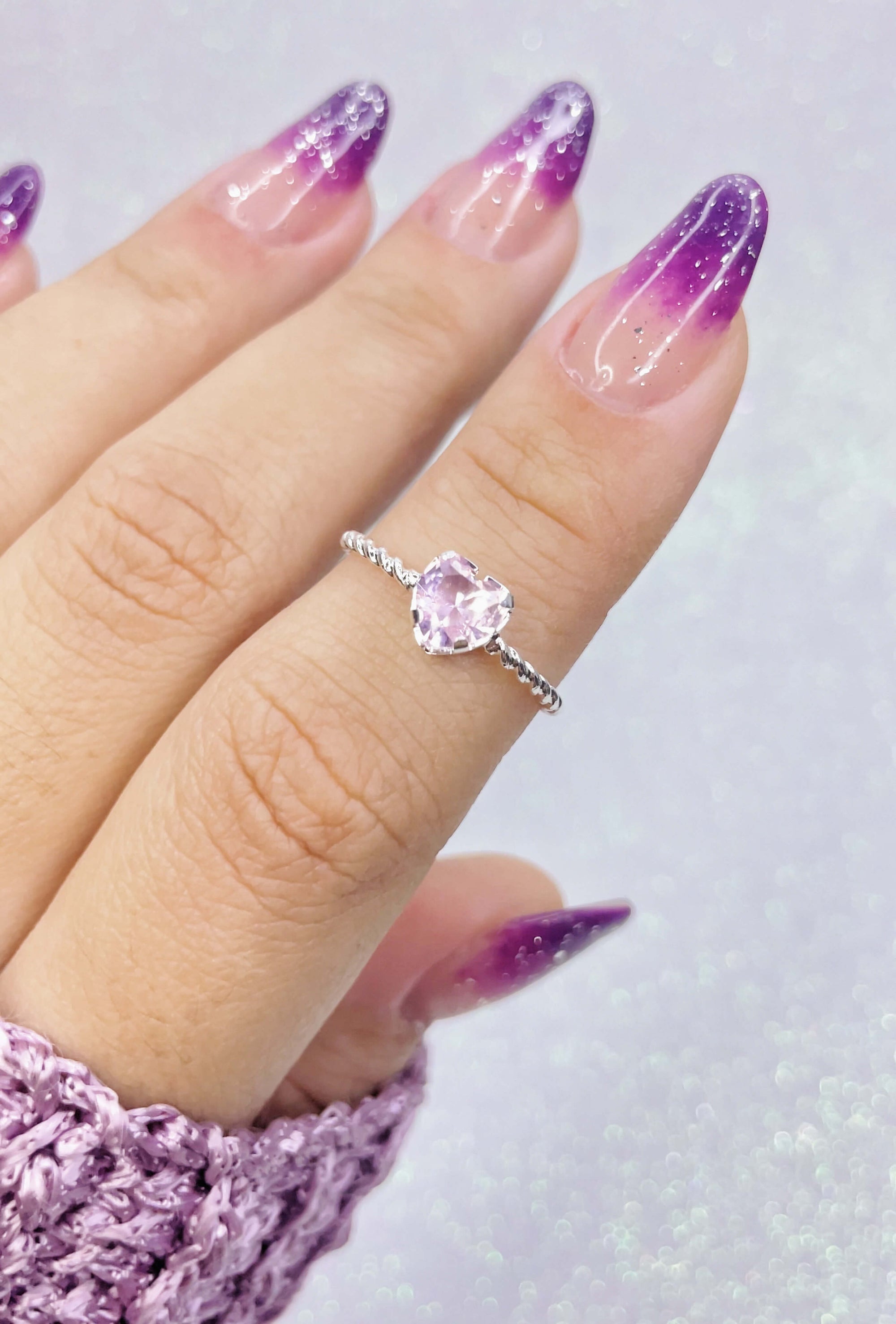 Anel Torcido Coração (Rosa) (18/19)