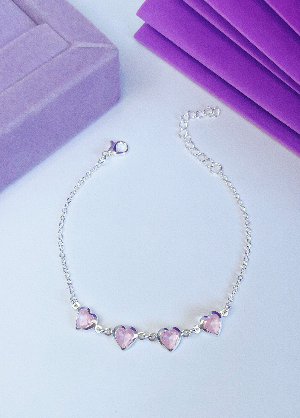 Pulseira Hearts (Rosa)