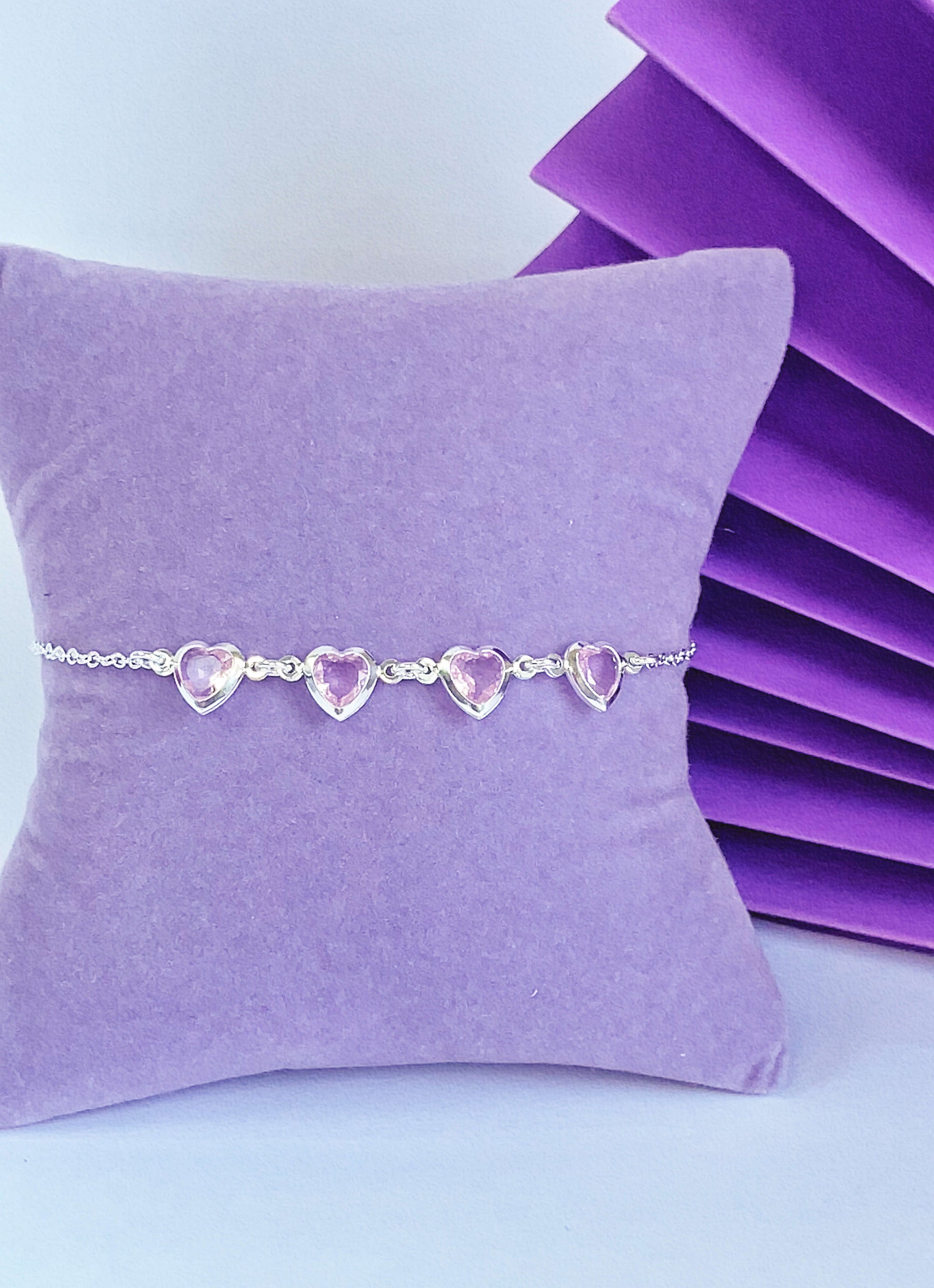 Pulseira Hearts (Rosa)