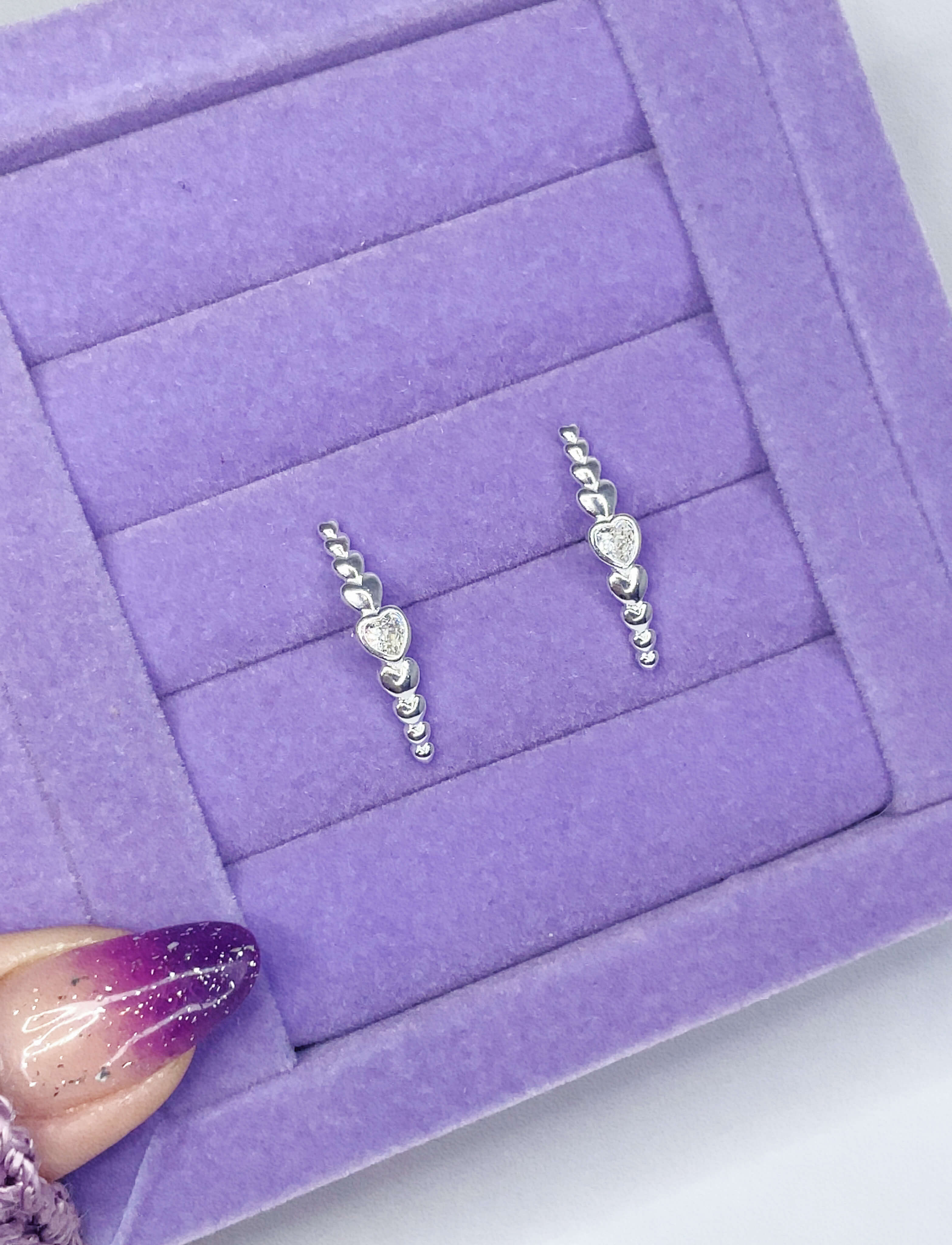 Ear Cuff Coração de Cristal