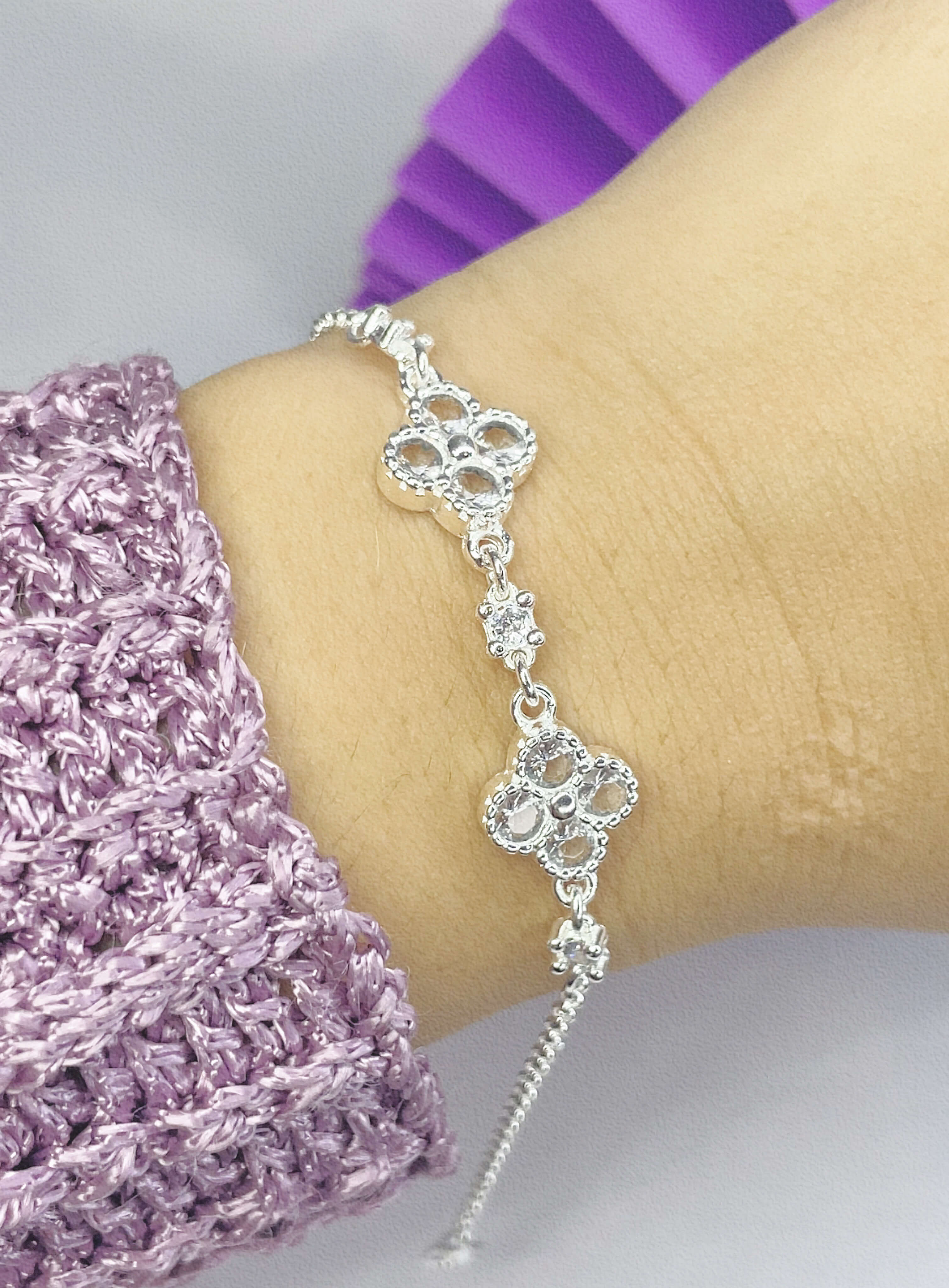 Pulseira Trevo Cravejado