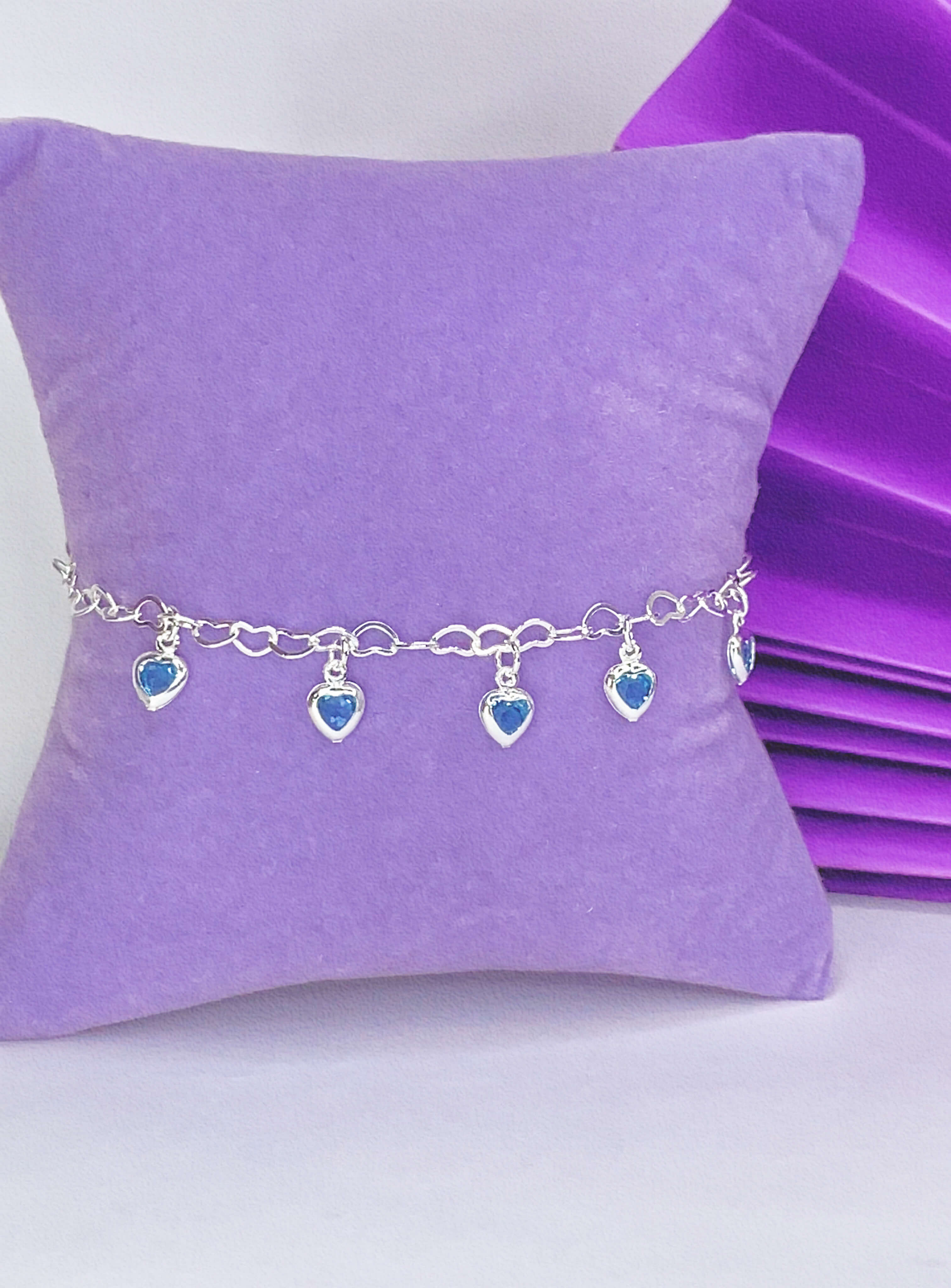 Pulseira Corações (Azul)