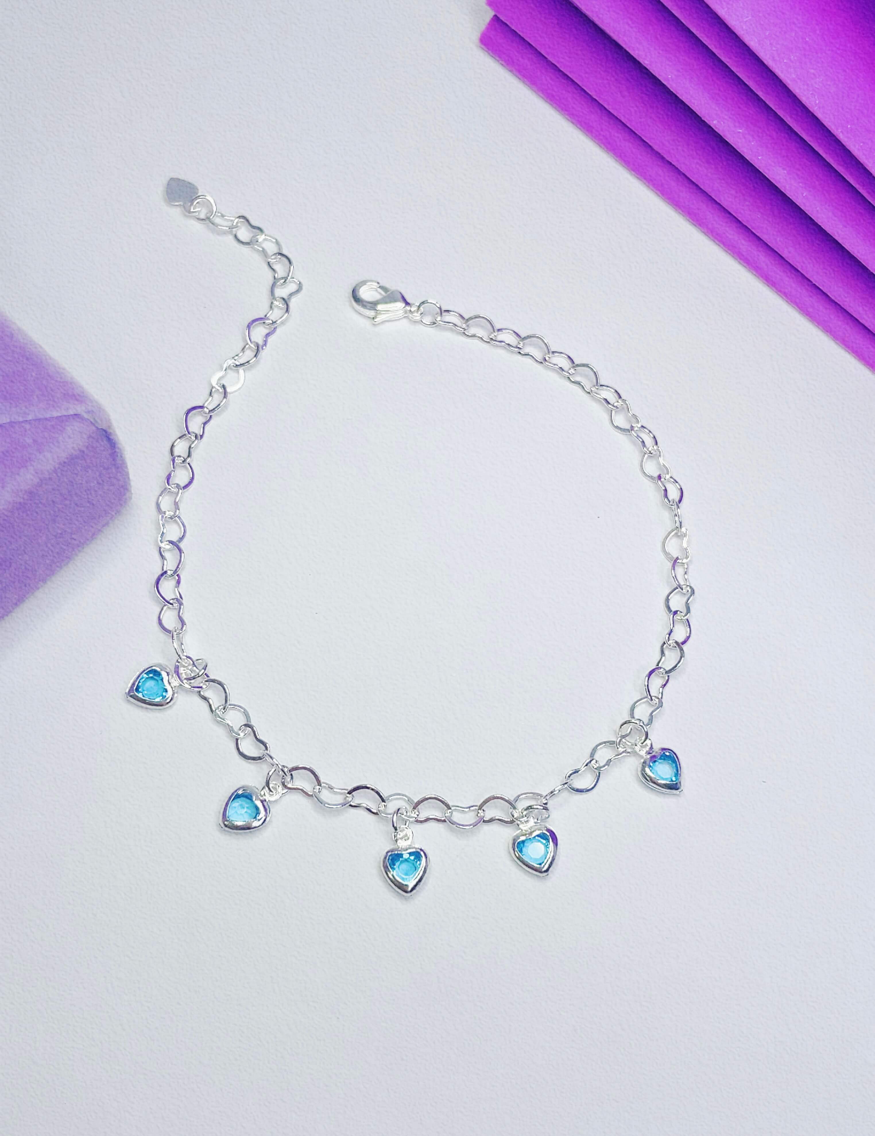 Pulseira Corações (Azul)