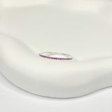 Anel Aparador Micro Zircônias Rosa