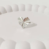 Anel Coração Ondulado