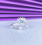 Anel Olho Grego Cravejado Regulável