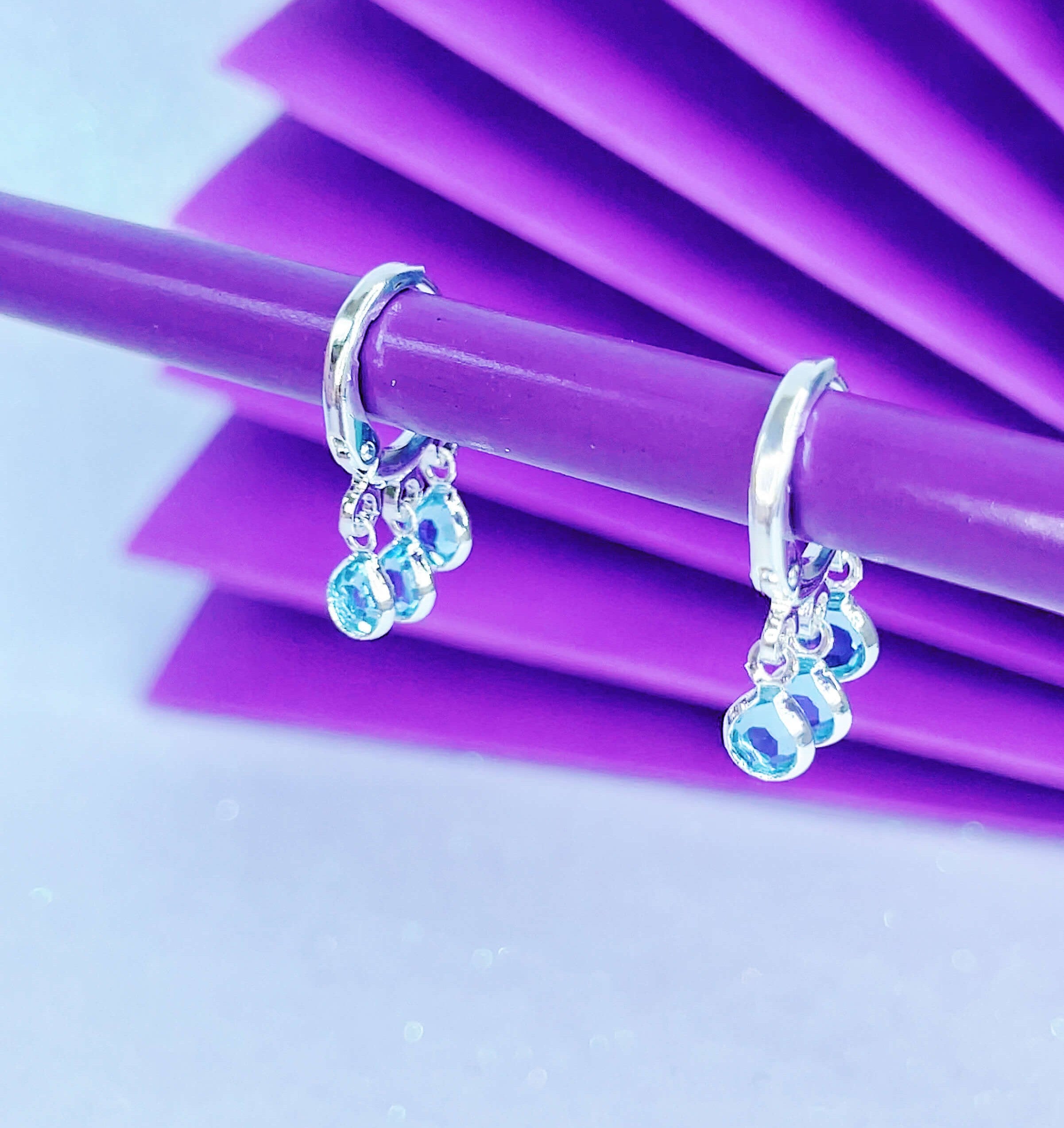 Argola Tiffany (Azul)