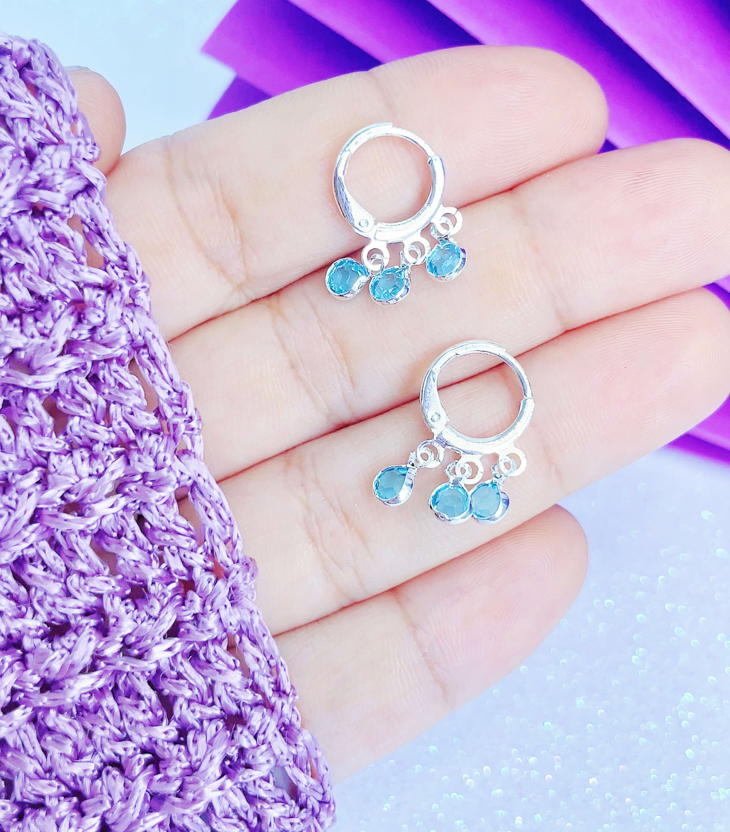 Argola Tiffany (Azul)