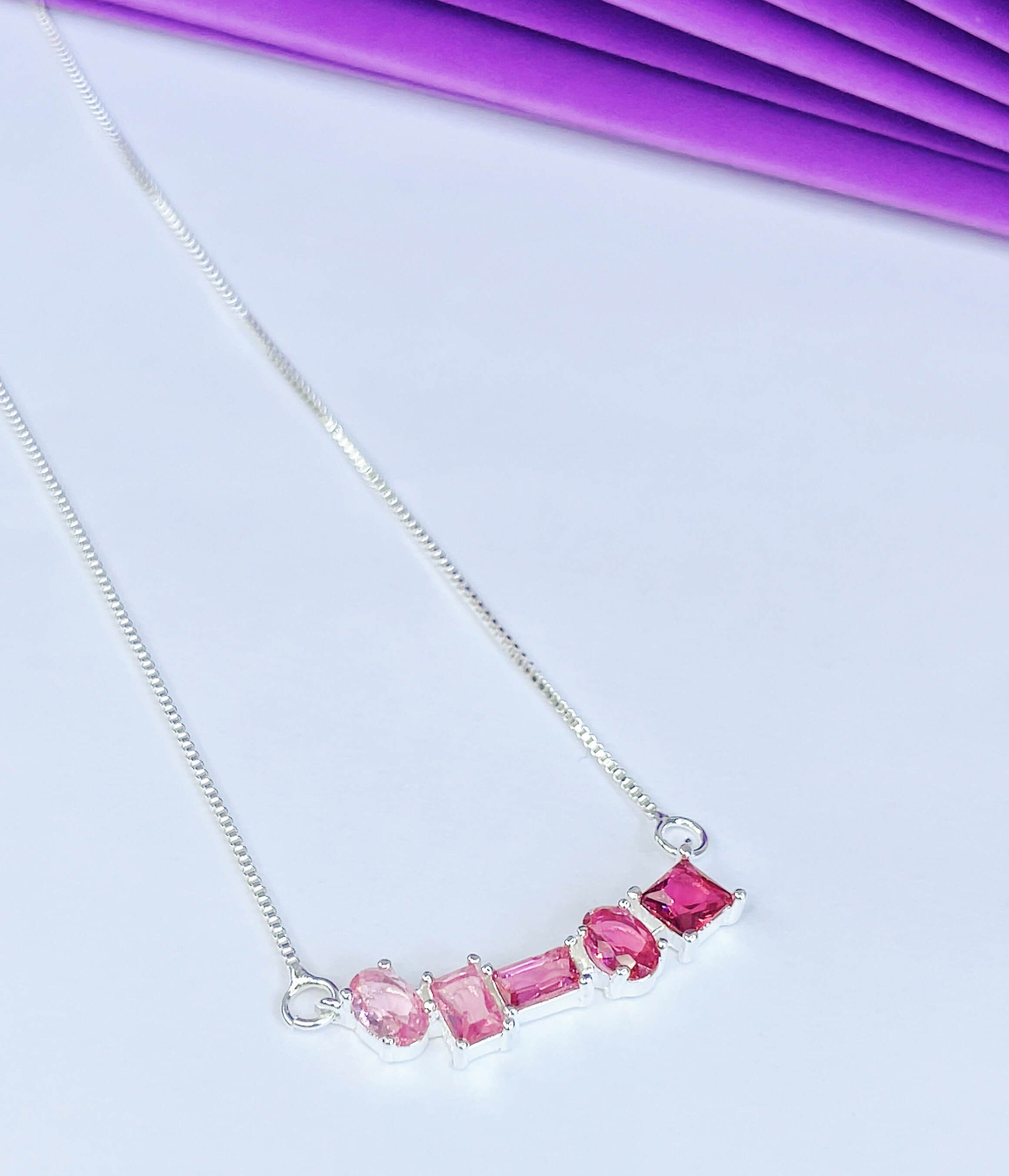 Colar Pedras (Rosa)