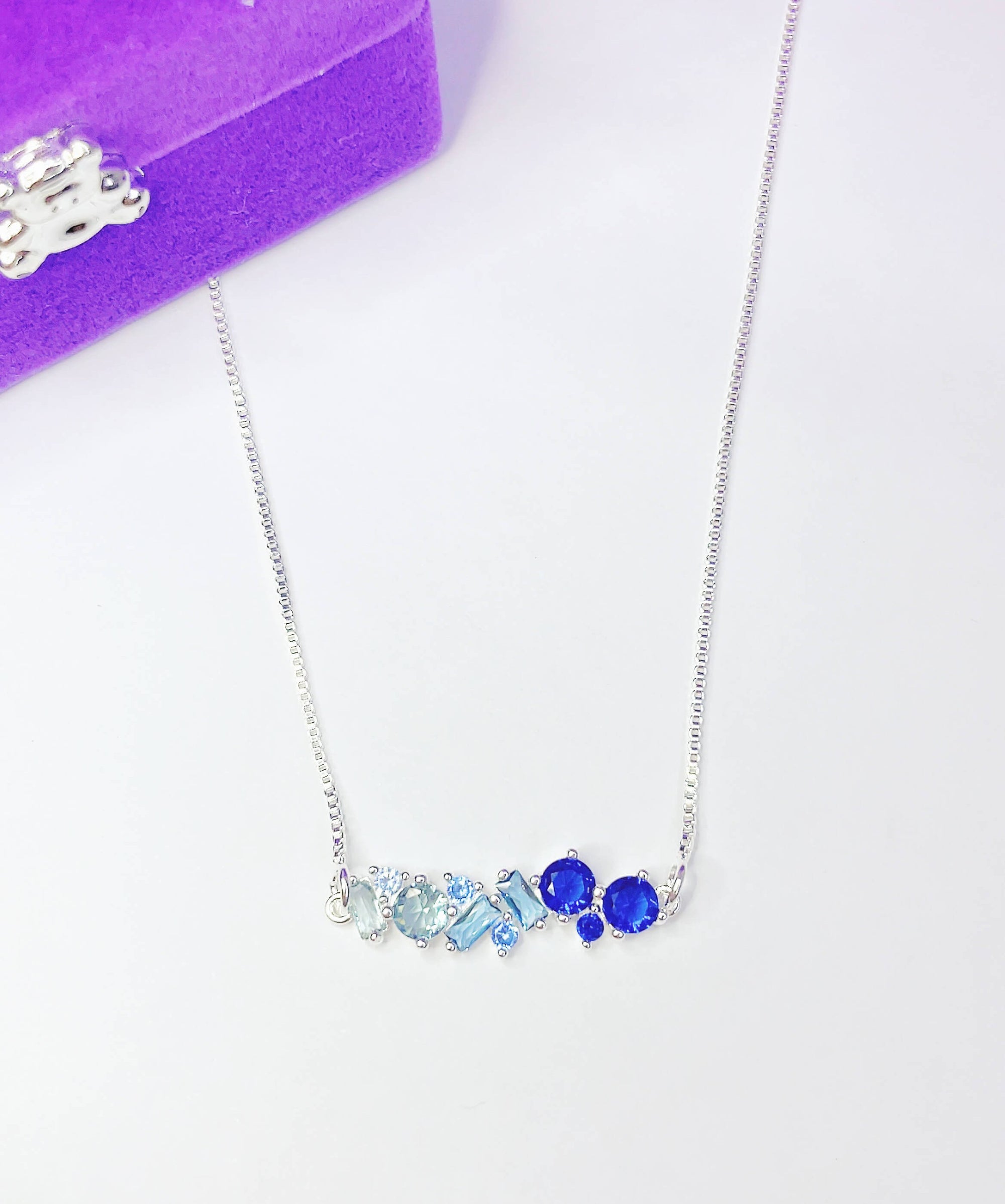 Colar Pedras Azul