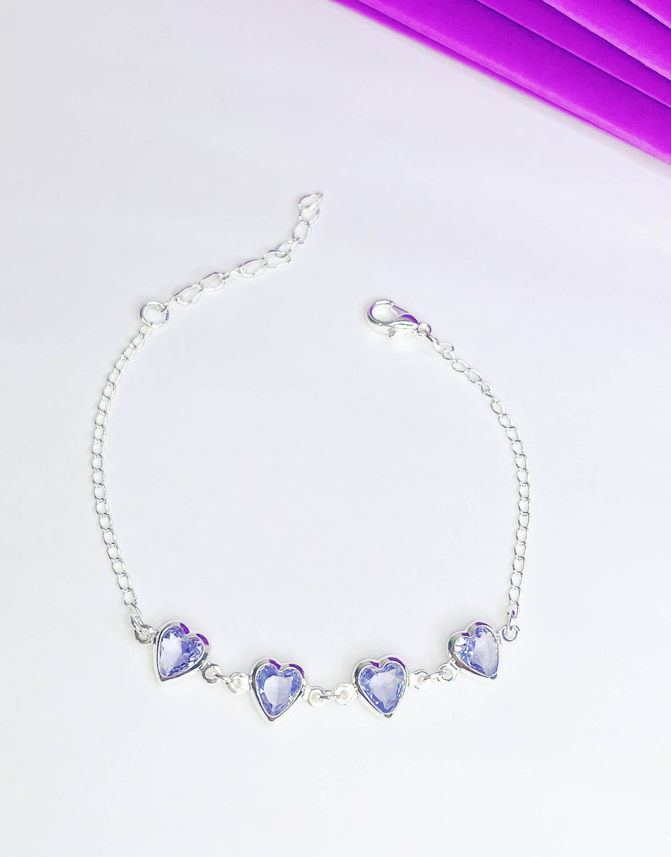 Pulseira Hearts Lilás
