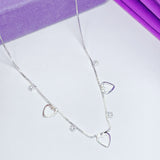 Colar Corações e Pontos de Luz