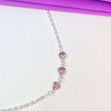 Tornozeleira 3 Corações (Rosa)