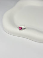 Anel Coração Shine Fucsia
