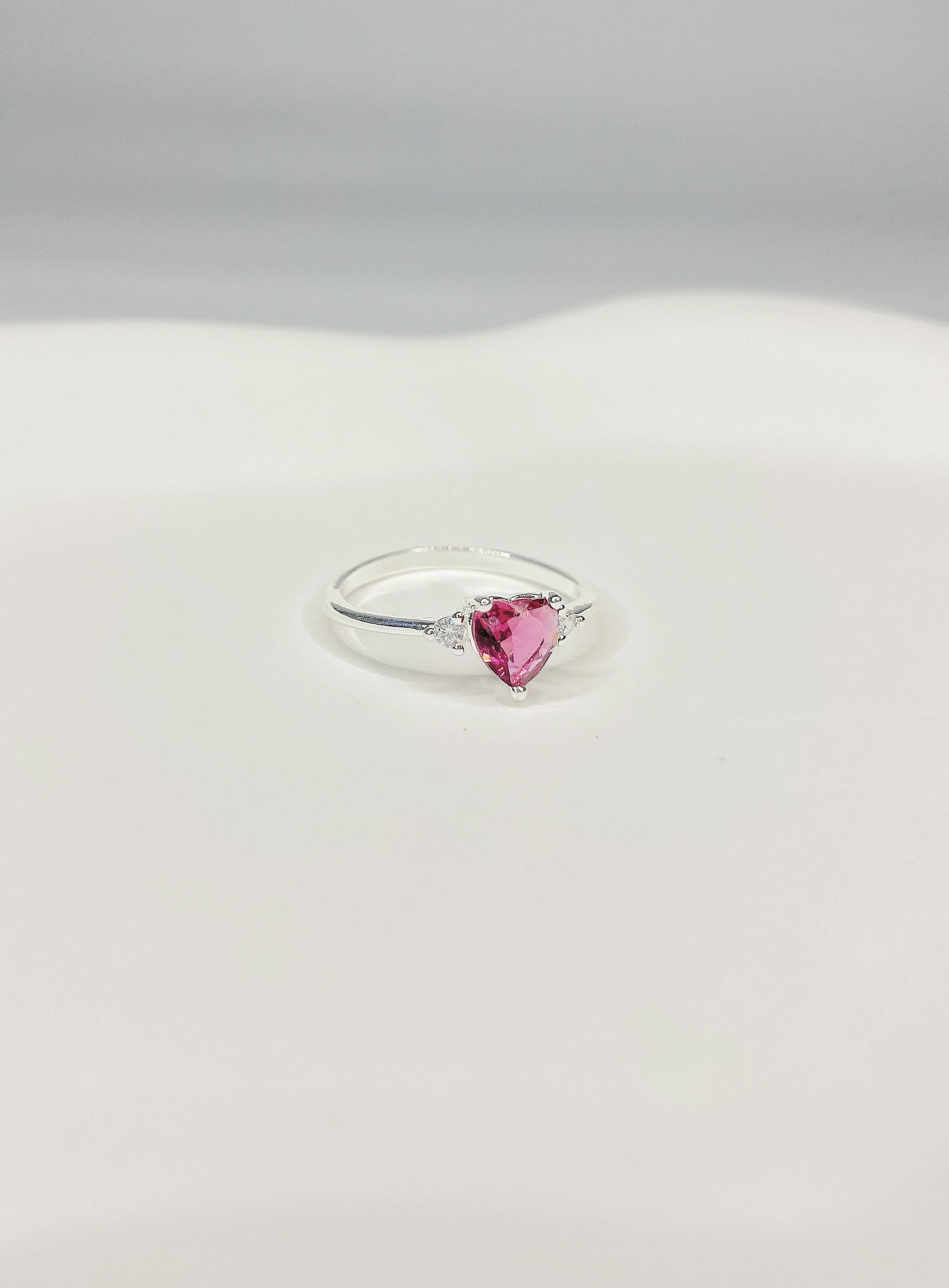 Anel Coração Shine Fucsia