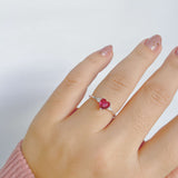 Anel Coração Shine Fucsia