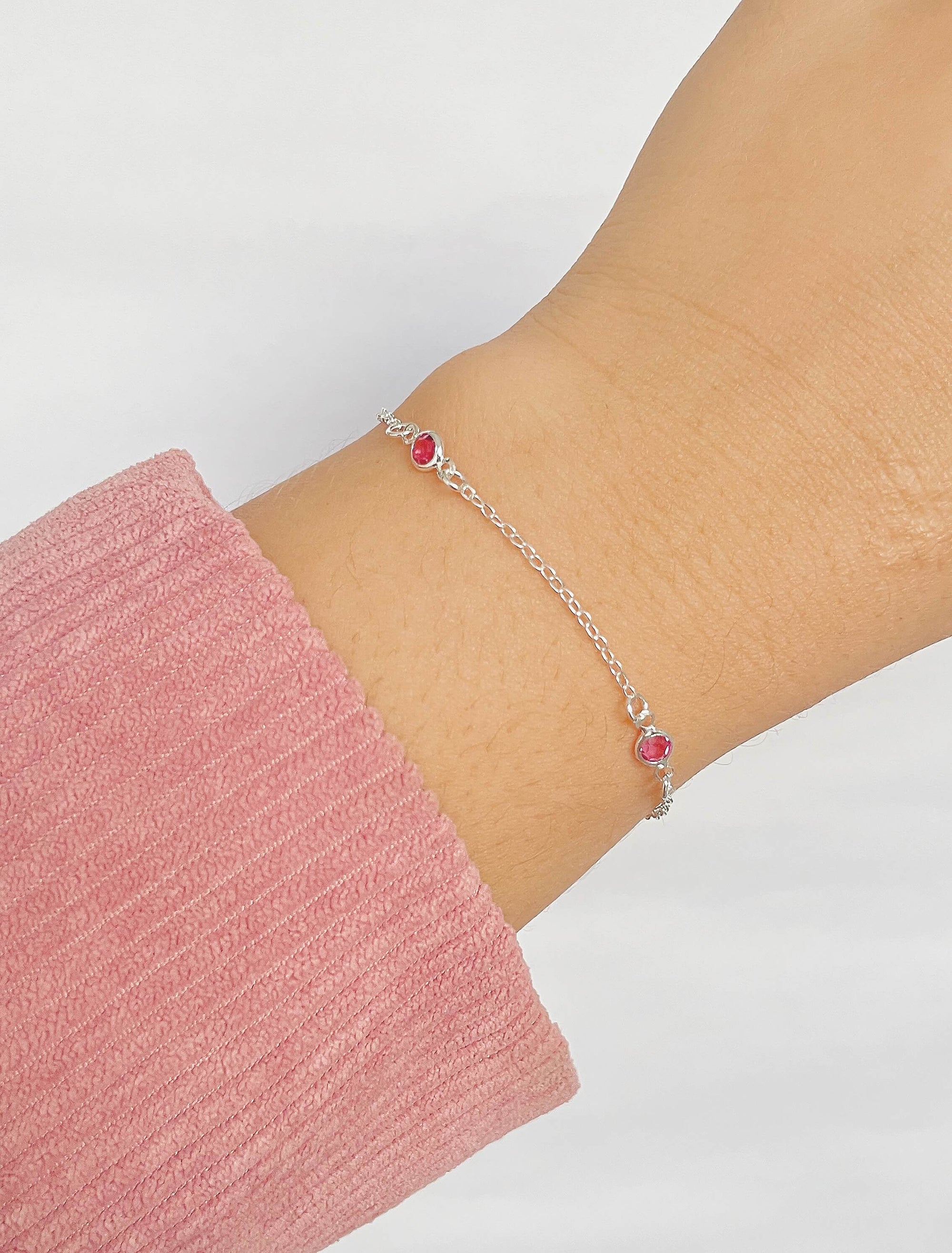 Pulseira Pontos de Luz Pink