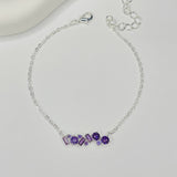 Pulseira Pedras Lilás