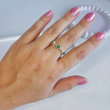 Anel Regulável Trevos Verdes