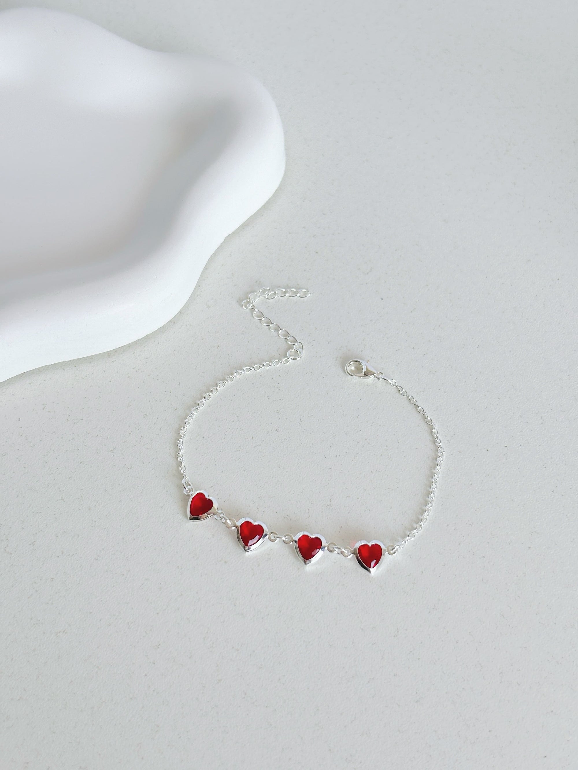 Pulseira Hearts Vermelha