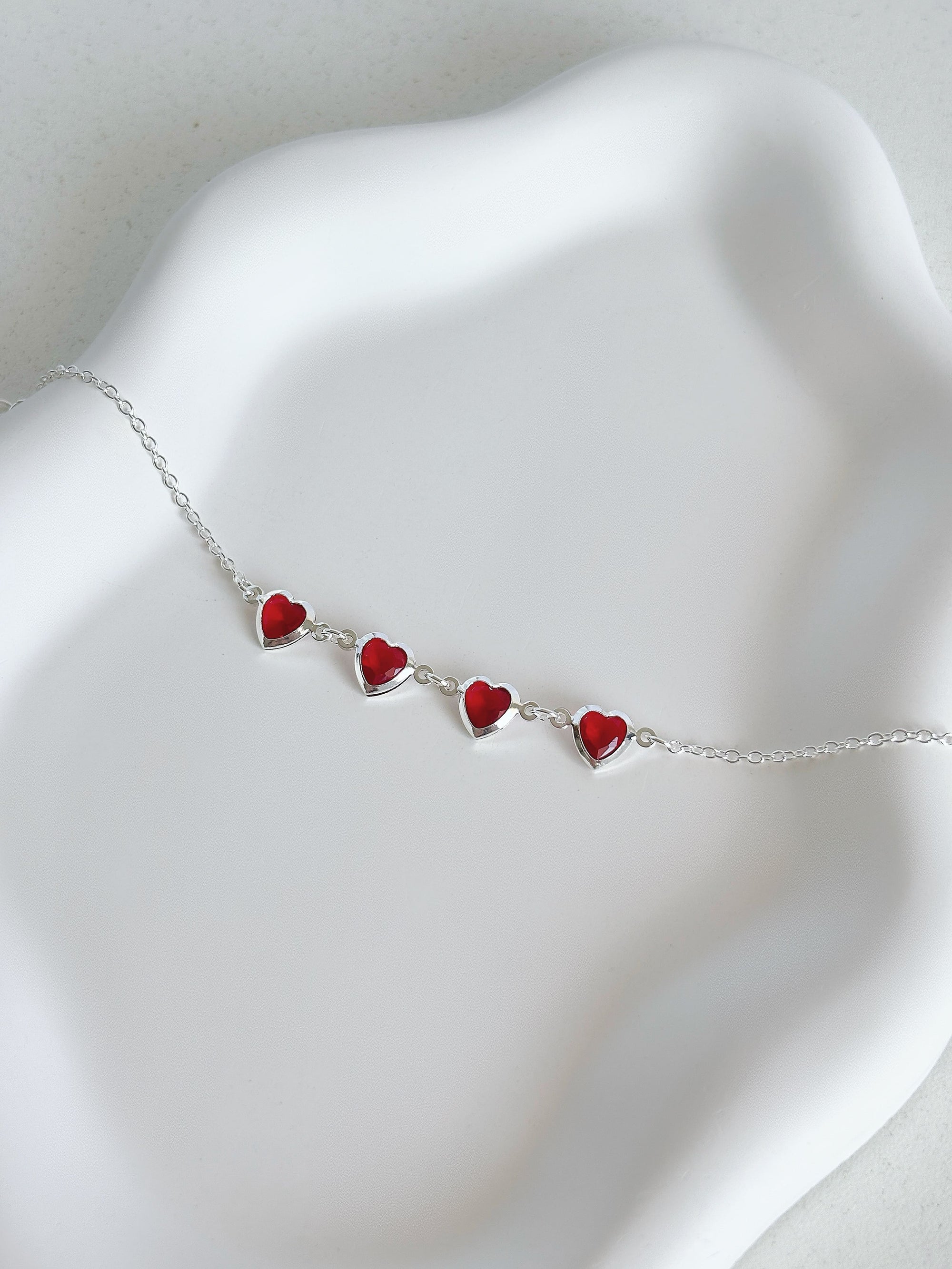 Pulseira Hearts Vermelha