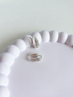 Argolinha Oval de Zircônias