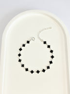 Pulseira Virginia Mini Trevos Pretos