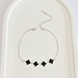 Pulseira Preta Quatro Trevos