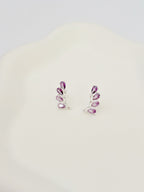 Brinco Ear Cuff Cristais Lilás