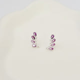 Brinco Ear Cuff Cristais Lilás