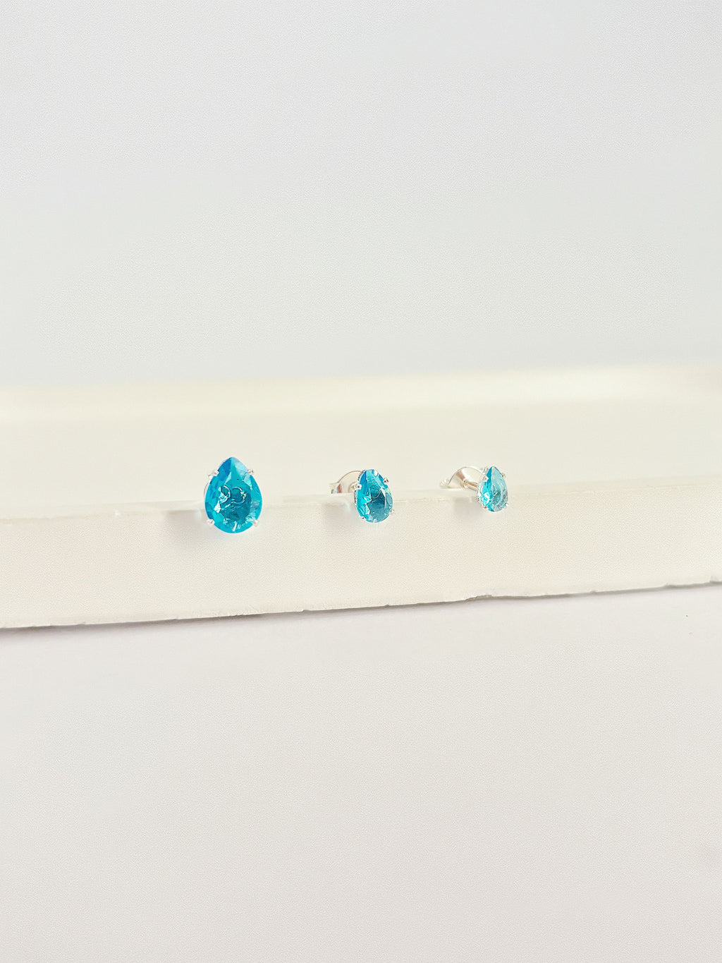 Trio Brinco Gota Azul