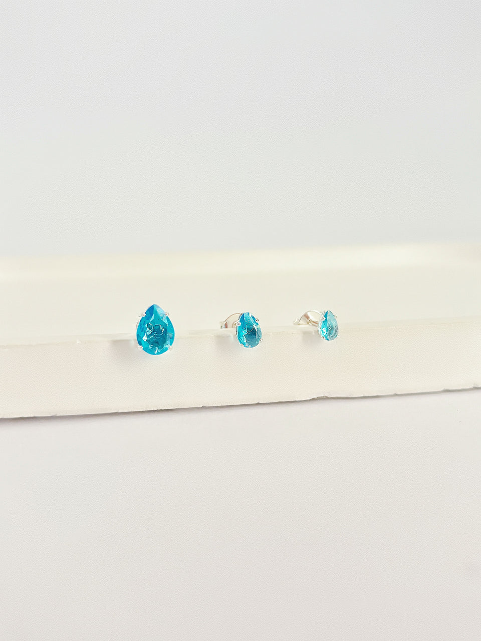 Trio Brinco Gota Azul