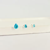 Trio Brinco Gota Azul