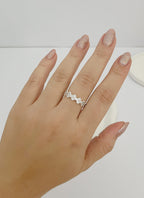 Anel Regulável Trevos Cravejados