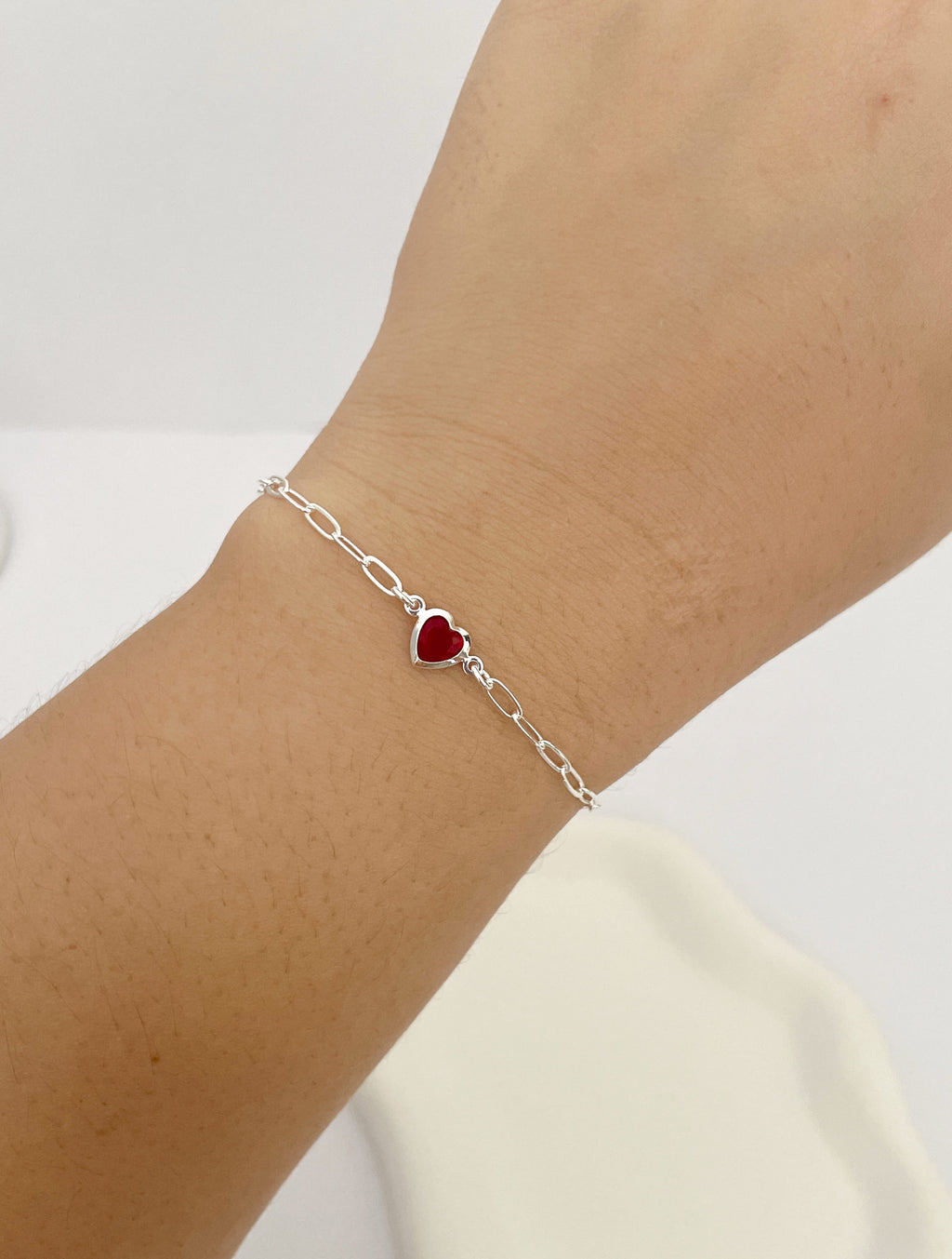 Pulseira Cartier Coração Vermelho