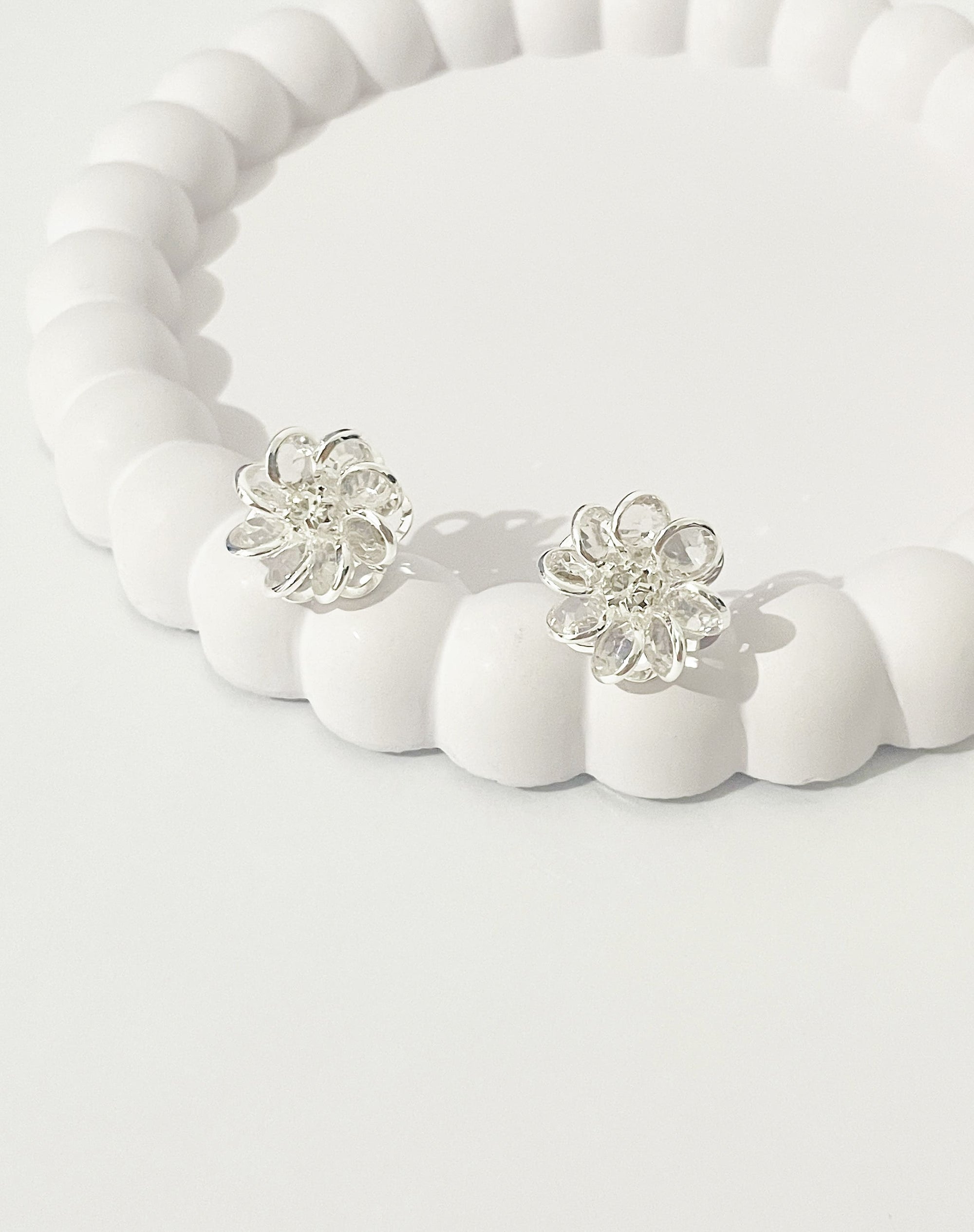 Brinco Flor de Cristais