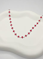 Choker Virginia Mini Trevos Vermelhos