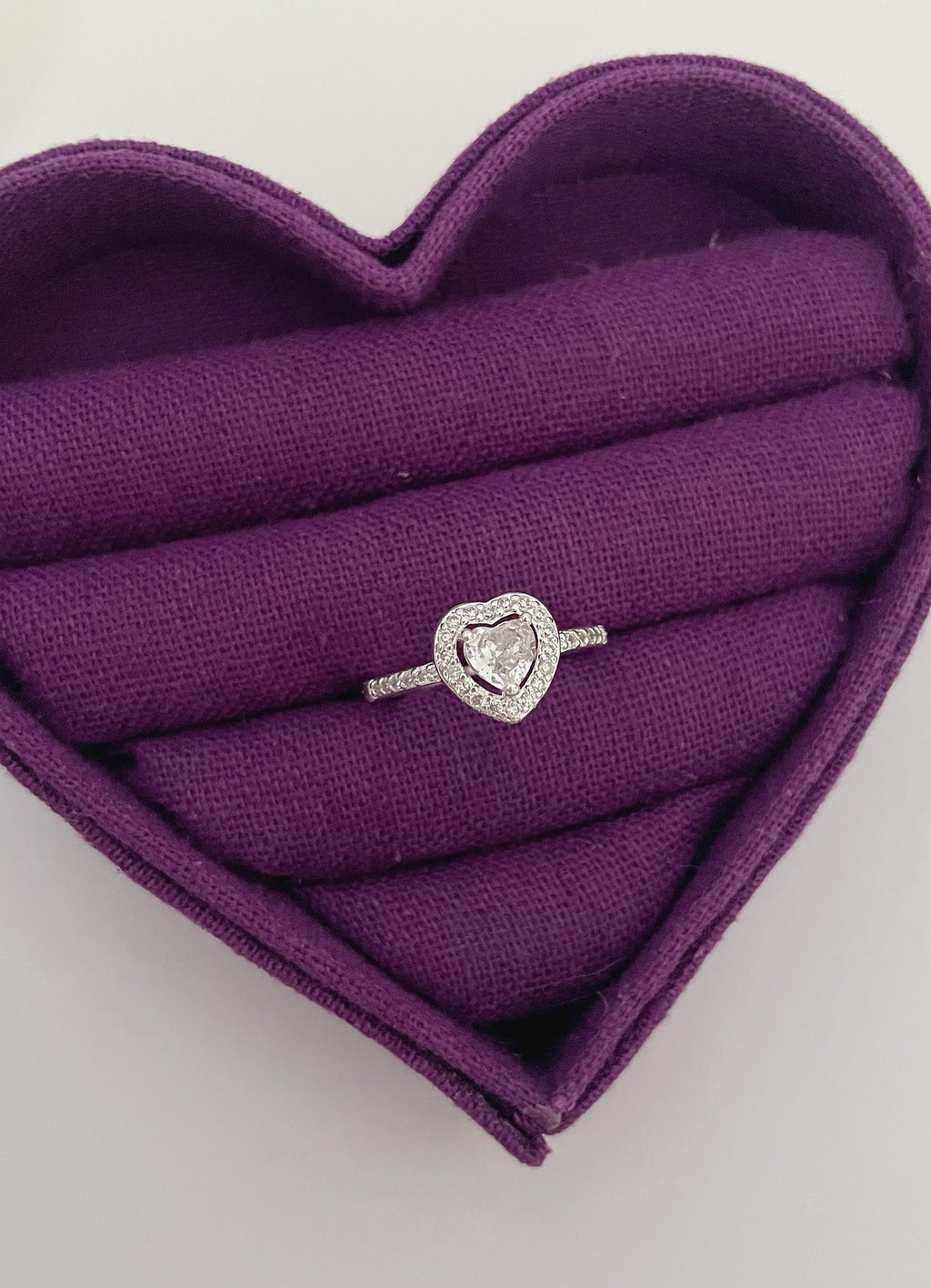 Anel Coração de Luxo Cristal