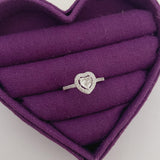 Anel Coração de Luxo Cristal