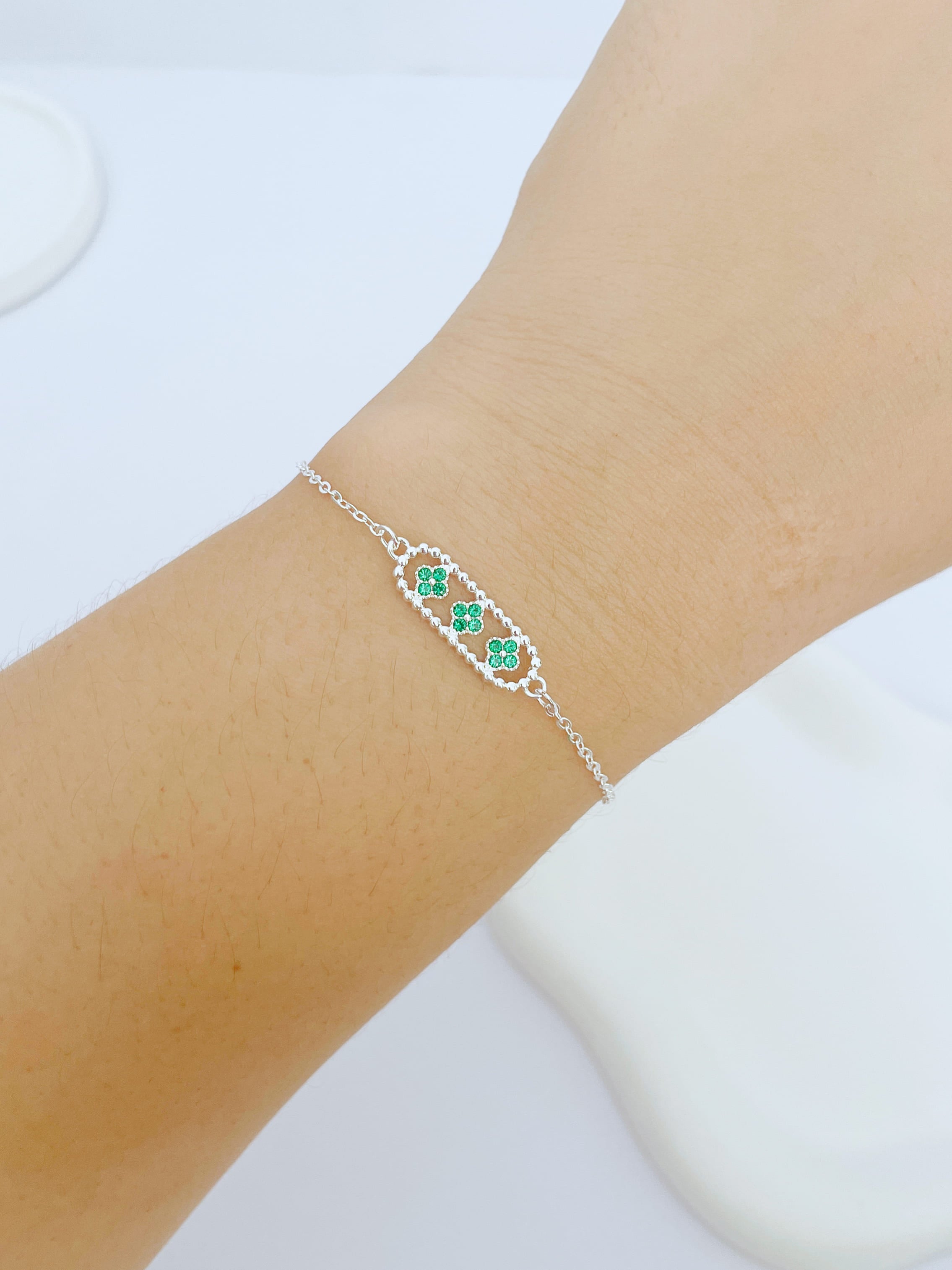 Pulseira Três Trevos Verdes