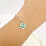 Pulseira Flor Acqua Cravejada